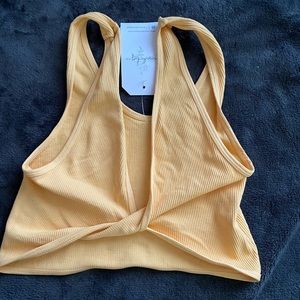 Yellow crop top
